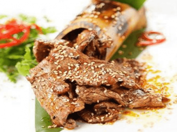 Bò mỹ nướng ống trúc