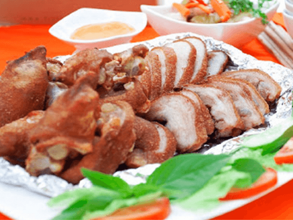 Giò heo muối chiên