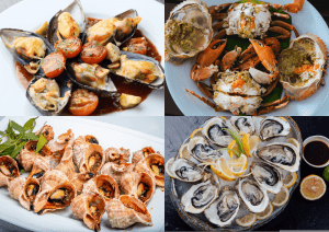 Menu quán ốc bình dân